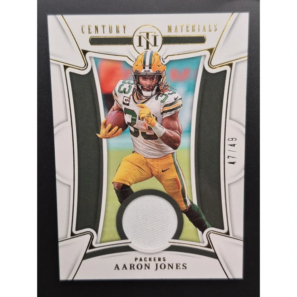 2022 National Treasures Aaron Jones #CEN-AJO Century Materials Gold /49 Packers